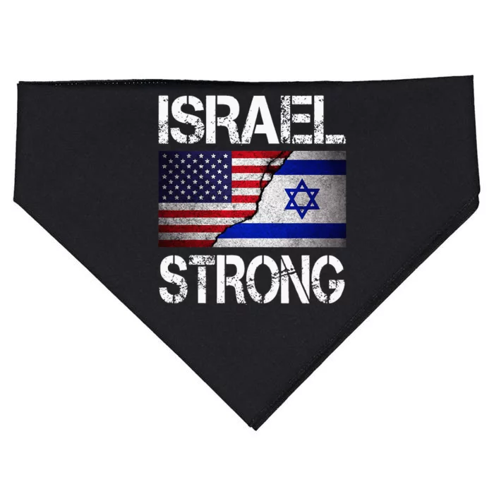 Israel Strong Pray For Israel US Israel Flag USA-Made Doggie Bandana