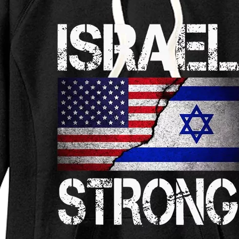 Israel Strong Pray For Israel US Israel Flag Women's Fleece Hoodie