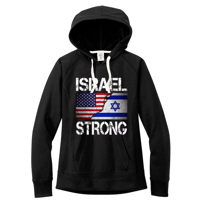 Israel Strong Pray For Israel US Israel Flag Women's Fleece Hoodie