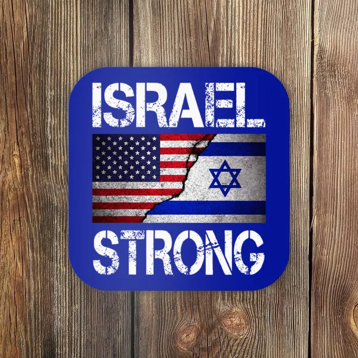 Israel Strong Pray For Israel US Israel Flag Coaster