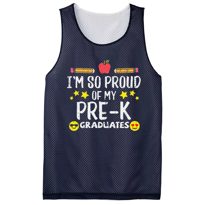 Im So Proud Of My PreK Graduates Last Day School Teacher Mesh Reversible Basketball Jersey Tank