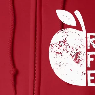 I Support Public Education Red For Ed Teacher Gift Full Zip Hoodie