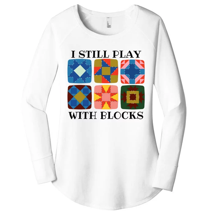 I Still Play With Blocks Women's Perfect Tri Tunic Long Sleeve Shirt