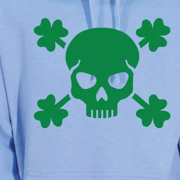 Irish Saint Patricks Day Skull And Crossbones Pirate Unisex Surf Hoodie