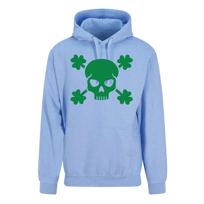 Irish Saint Patricks Day Skull And Crossbones Pirate Unisex Surf Hoodie