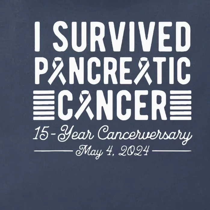 I Survived Pancreatic Cancer 15year Anniversary May 4 2024 Zip Tote Bag