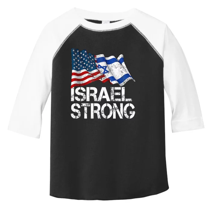 Israel Strong, Pray For Israel, US Israel Flag Toddler Fine Jersey T-Shirt