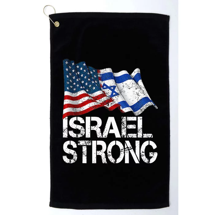 Israel Strong, Pray For Israel, US Israel Flag Platinum Collection Golf Towel