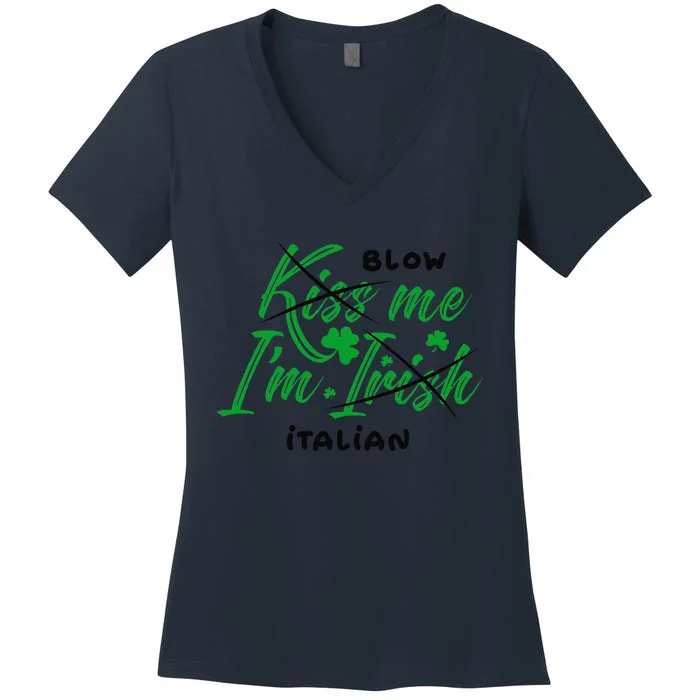 Italian Saint Patrick's Day Lucky Irish St Pattys Party Women's V-Neck T-Shirt