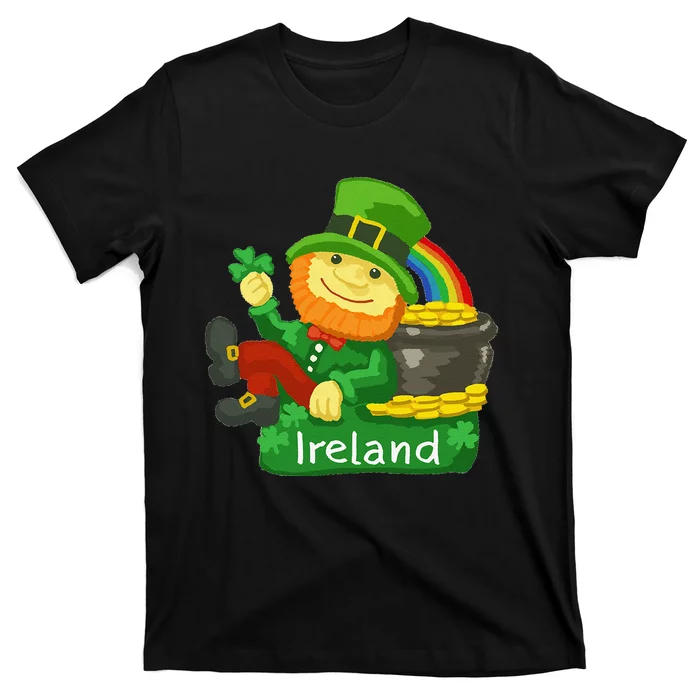 Ireland Saint Patrick's Day Leprechaun Shamrock Green Funny T-Shirt