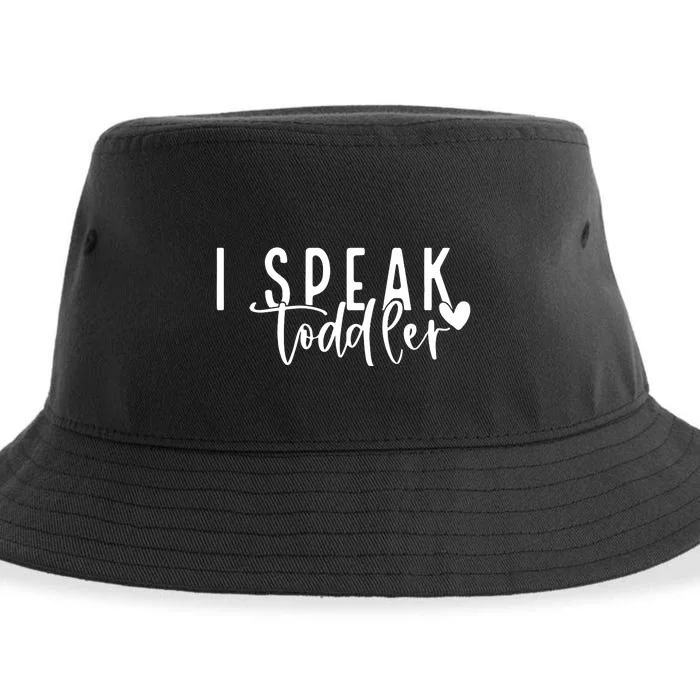 I Speak Preschool Teacher Sustainable Bucket Hat