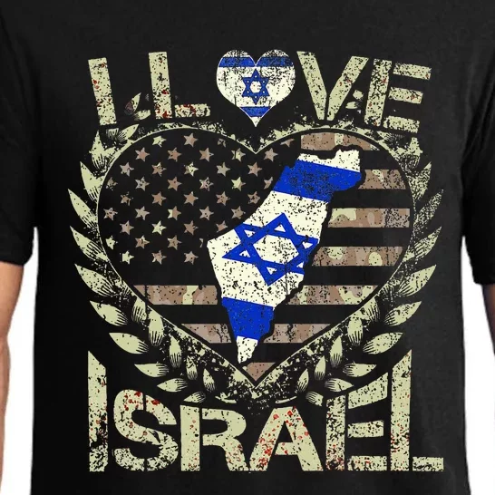 Israel Strong Pray For Israel US Israel Flag Pajama Set