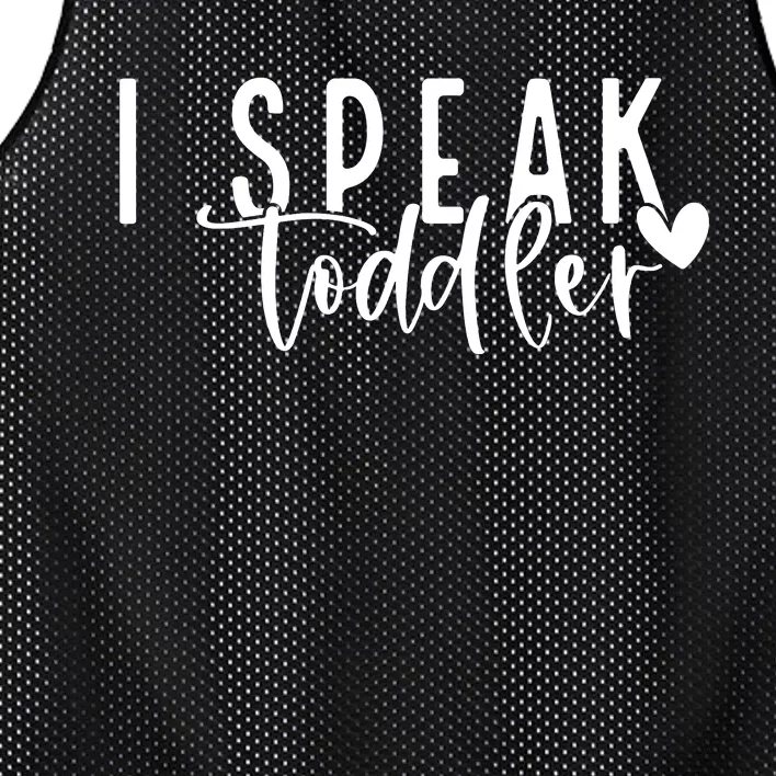 I Speak Preschool Teacher Mesh Reversible Basketball Jersey Tank