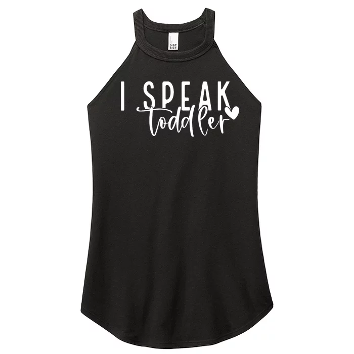 I Speak Preschool Teacher Women’s Perfect Tri Rocker Tank