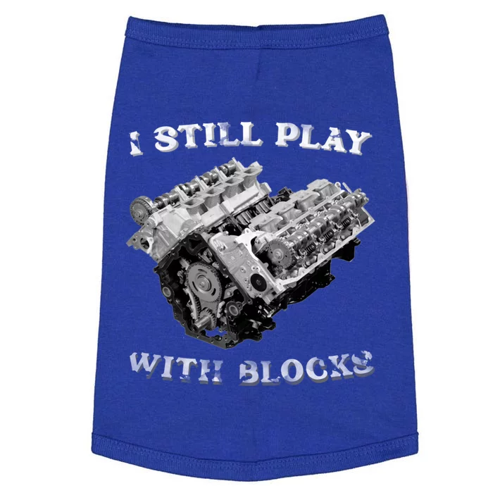 I Still Play With Blocks Racing Maintenance Vintage Doggie Tank