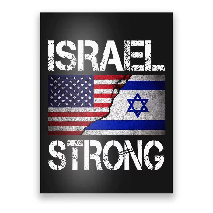 Israel Strong Pray For Israel Us Israel Flag Poster