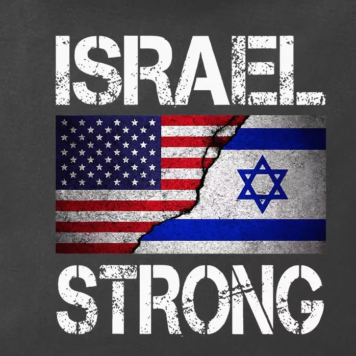 Israel Strong Pray For Israel Us Israel Flag Zip Tote Bag