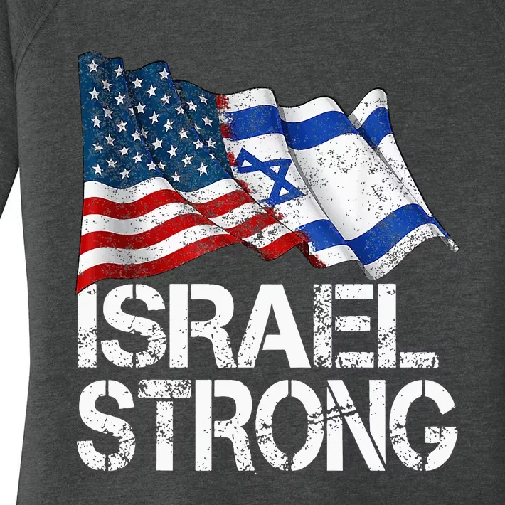 Israel Strong Pray For Israel Us Israel Flag Women's Perfect Tri Tunic Long Sleeve Shirt