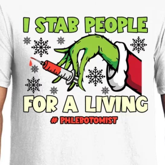 I Stab People For A Living Phlebotomist Christmas Xmas Pajama Set