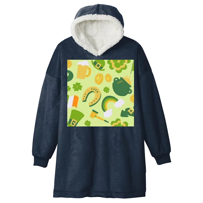 Ireland St Patrick's Day Celebration Hooded Wearable Blanket