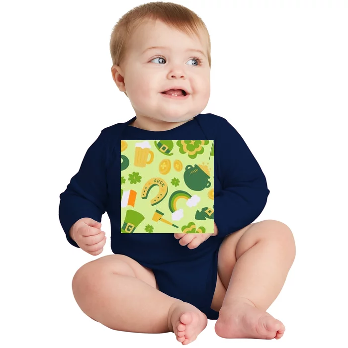 Ireland St Patrick's Day Celebration Baby Long Sleeve Bodysuit