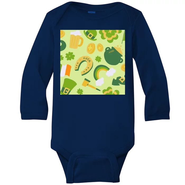 Ireland St Patrick's Day Celebration Baby Long Sleeve Bodysuit