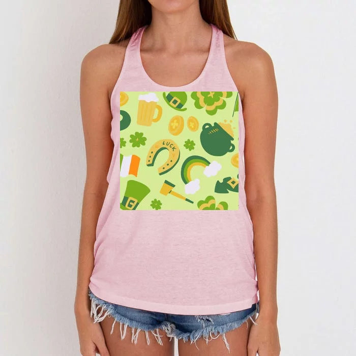 Ireland St Patrick's Day Celebration Women's Knotted Racerback Tank