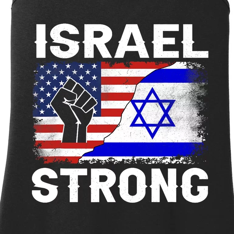 Israel Strong Pray For Israel Us Israel Flag Ladies Essential Tank