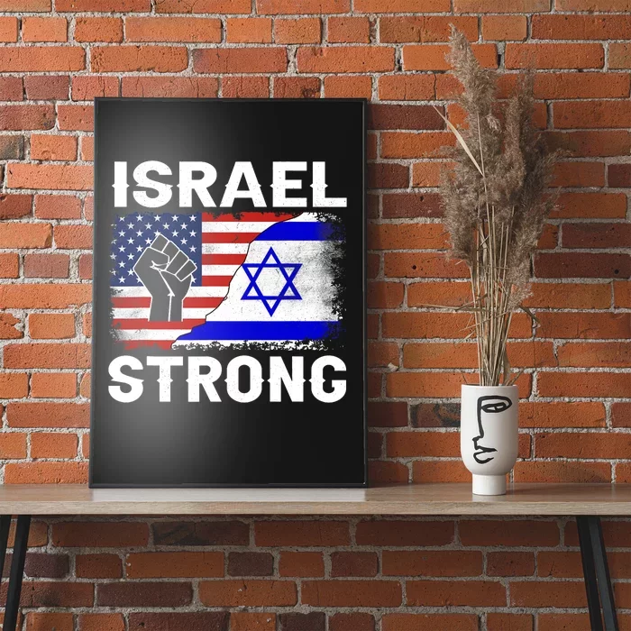 Israel Strong Pray For Israel Us Israel Flag Poster