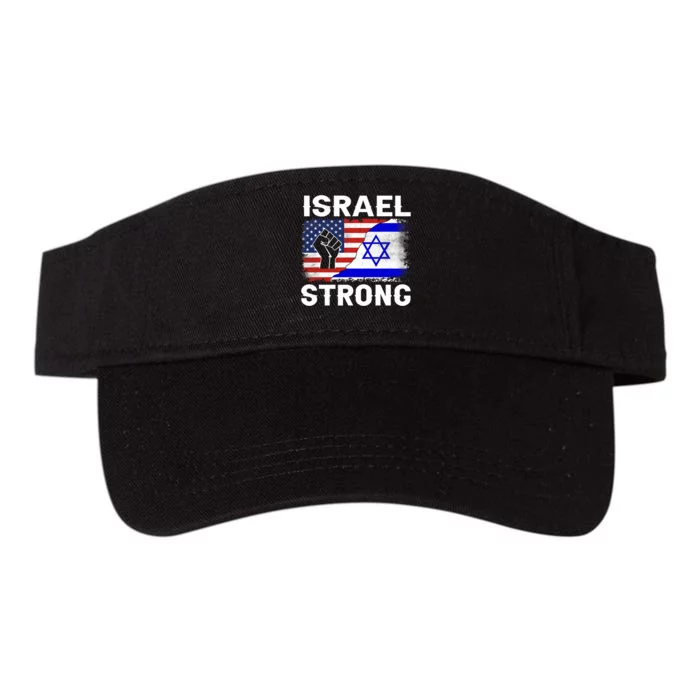 Israel Strong Pray For Israel Us Israel Flag Valucap Bio-Washed Visor