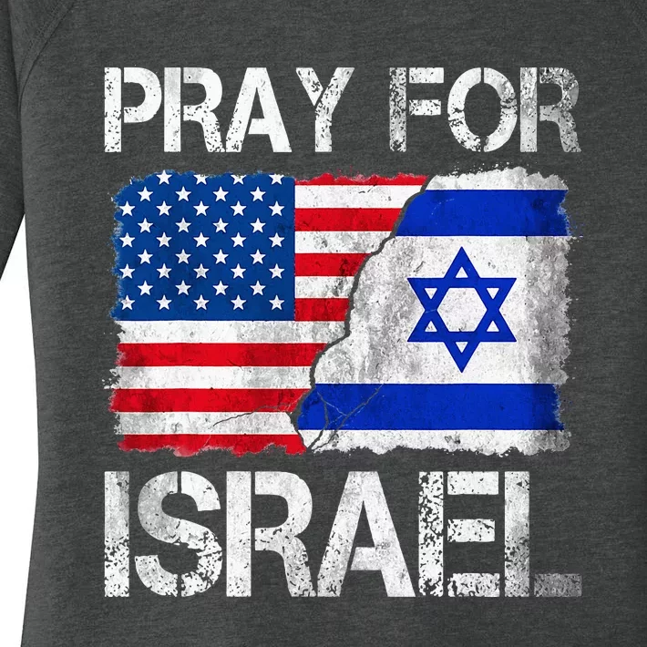 Israel Strong Pray For Israel US Israel Flag Women's Perfect Tri Tunic Long Sleeve Shirt