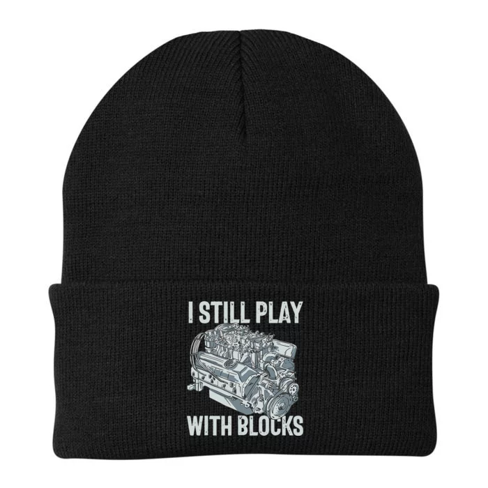 I Still Play With Blocks Drag Racing Carguy Plays With Cars Knit Cap Winter Beanie