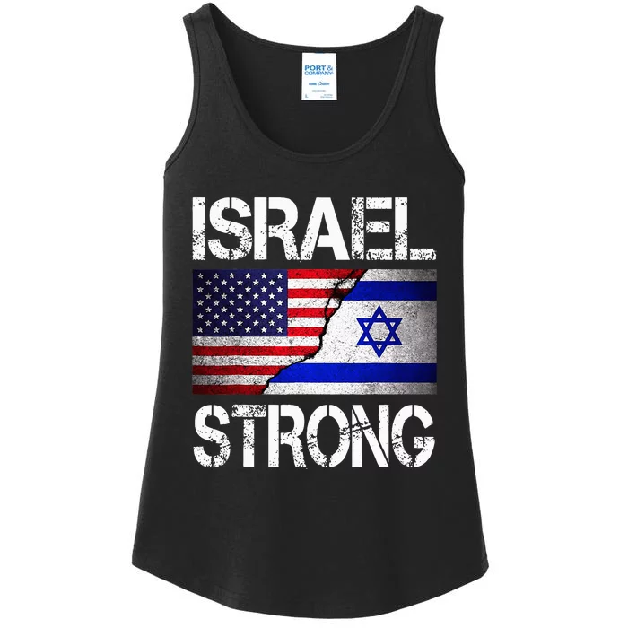 Israel Strong Pray For Israel US Israel Flag Ladies Essential Tank