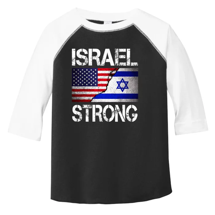 Israel Strong Pray For Israel US Israel Flag Toddler Fine Jersey T-Shirt