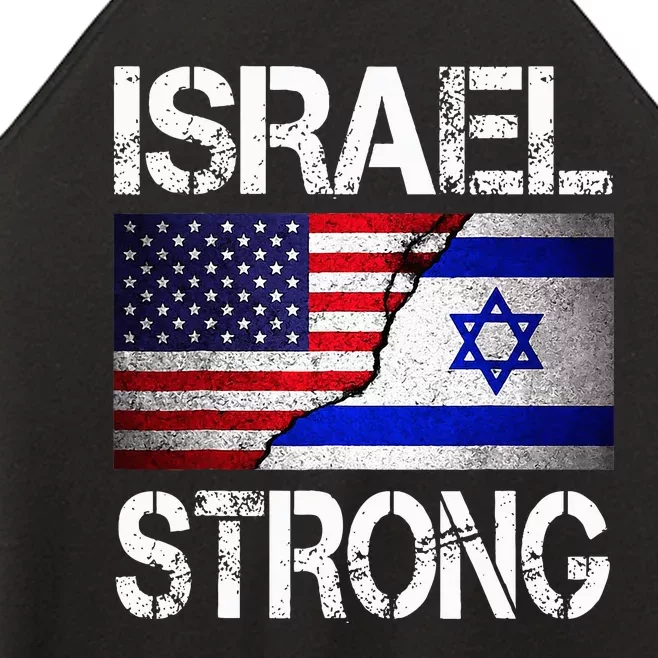 Israel Strong Pray For Israel US Israel Flag Women’s Perfect Tri Rocker Tank