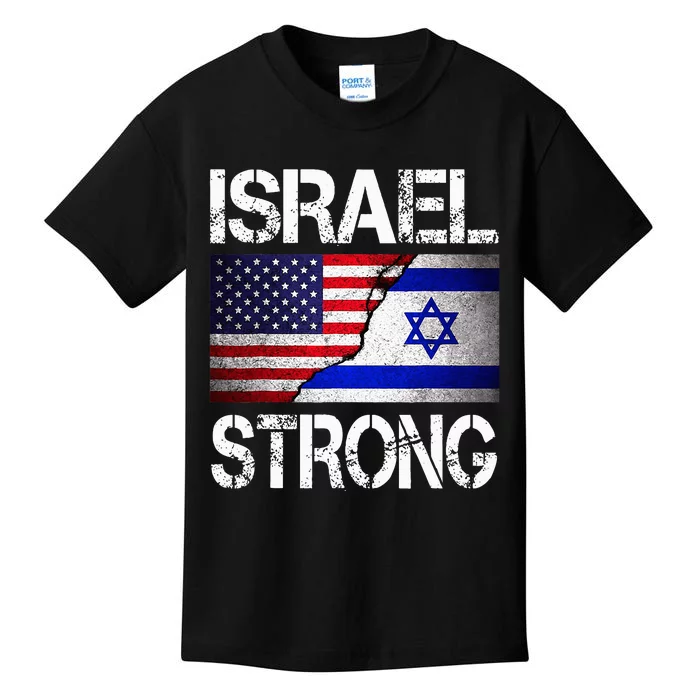 Israel Strong Pray For Israel US Israel Flag Kids T-Shirt