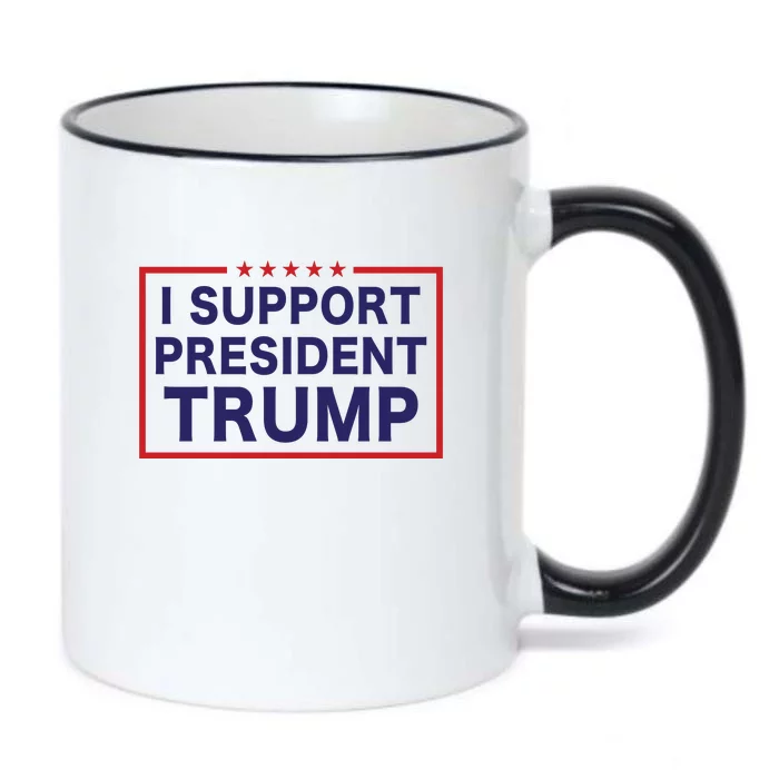 I Support President Trump Black Color Changing Mug