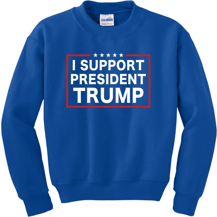 I Support President Trump Kids Sweatshirt