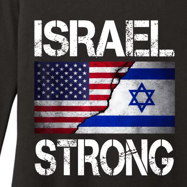 Israel Strong Pray For Israel Us Israel Flag Womens CVC Long Sleeve Shirt