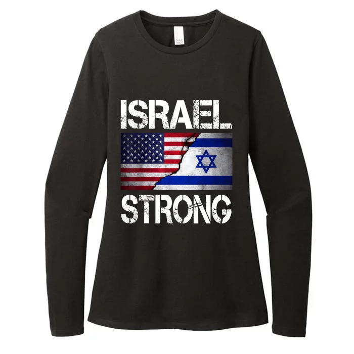 Israel Strong Pray For Israel Us Israel Flag Womens CVC Long Sleeve Shirt