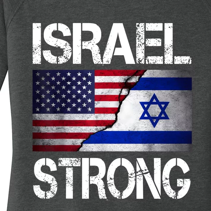 Israel Strong Pray For Israel Us Israel Flag Women's Perfect Tri Tunic Long Sleeve Shirt