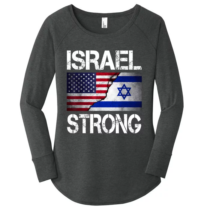 Israel Strong Pray For Israel Us Israel Flag Women's Perfect Tri Tunic Long Sleeve Shirt