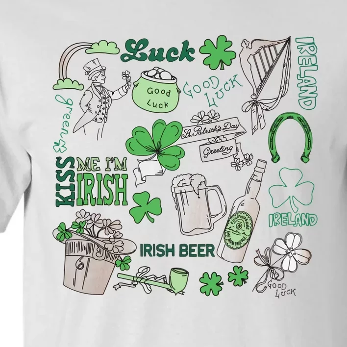 Irish St Patricks Day Love Lip Me I'm Irish Beer Drinking Team Tall T-Shirt