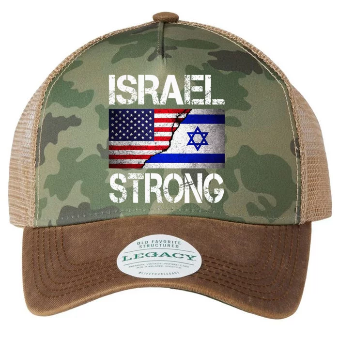 Israel Strong Pray For Israel US Israel Flag Legacy Tie Dye Trucker Hat