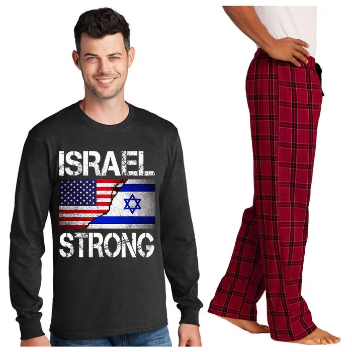 Israel Strong Pray For Israel US Israel Flag Long Sleeve Pajama Set