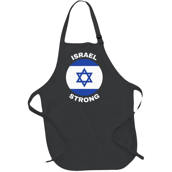 Israel Strong Pray for Israel Full-Length Apron With Pocket