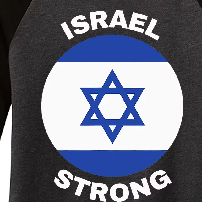 Israel Strong Pray for Israel Women's Tri-Blend 3/4-Sleeve Raglan Shirt