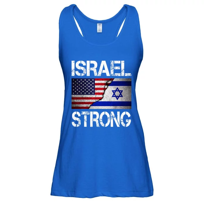 Israel Strong Pray For Israel US Israel Flag Ladies Essential Flowy Tank