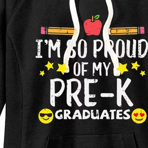 Im So Proud Of My Pre-K Graduates groovy Teacher Women's Fleece Hoodie