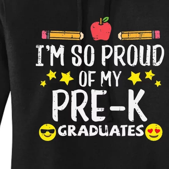 Im So Proud Of My Pre-K Graduates groovy Teacher Women's Pullover Hoodie